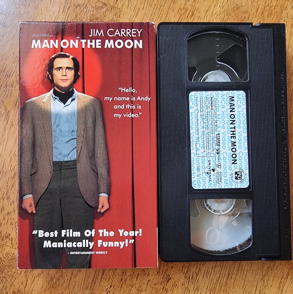 Jim Carrey ~ MAN ON THE MOON ~ Vintage VHS Movie